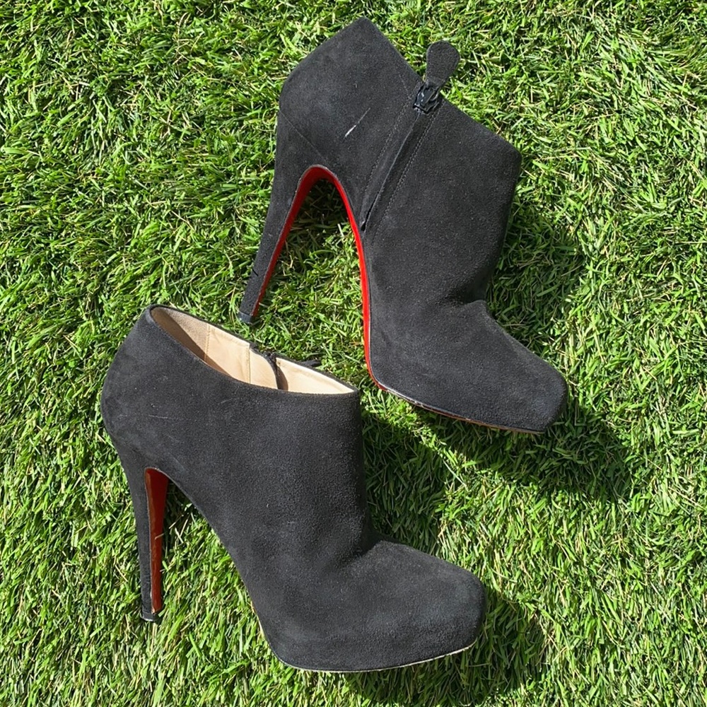 Louboutin Black Booties Sz 37.5